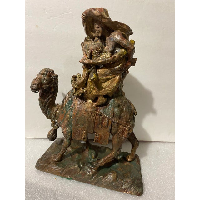 Antique Metal Camel & Rider Figure For Sale - Image 13 of 13