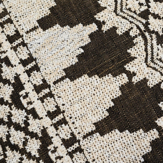 Early 21st Century Schumacher Wentworth Embroidery Lumbar Pillow in Carbon For Sale - Image 5 of 8