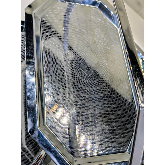 Metal 1930s Chase Brass & Copper Company Art Deco Chrome Three-Tier Octagonal Serving Stand For Sale - Image 7 of 11