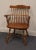American Ethan Allen Heirloom Nutmeg Maple Comb Back Dining Arm Chair 10-6102a For Sale - Image 3 of 10