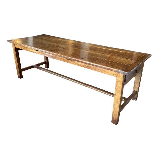 Vintage French Cherrywood Farmhouse Table For Sale