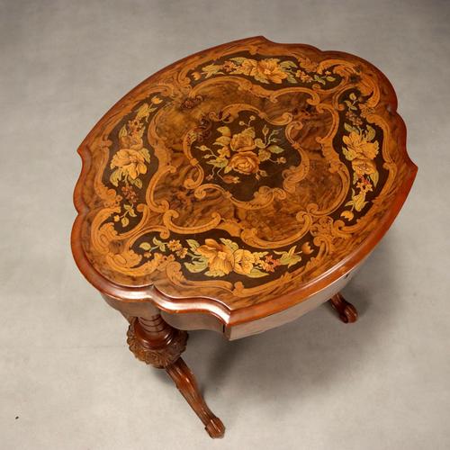 Coffee Table in Walnut and Walnut Burl For Sale - Image 3 of 11