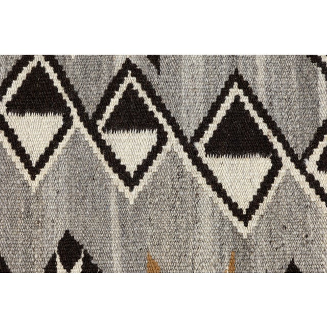 Contemporary Hand-Knotted Navajo Style Wool Rug With Geometric Star Border For Sale - Image 10 of 10