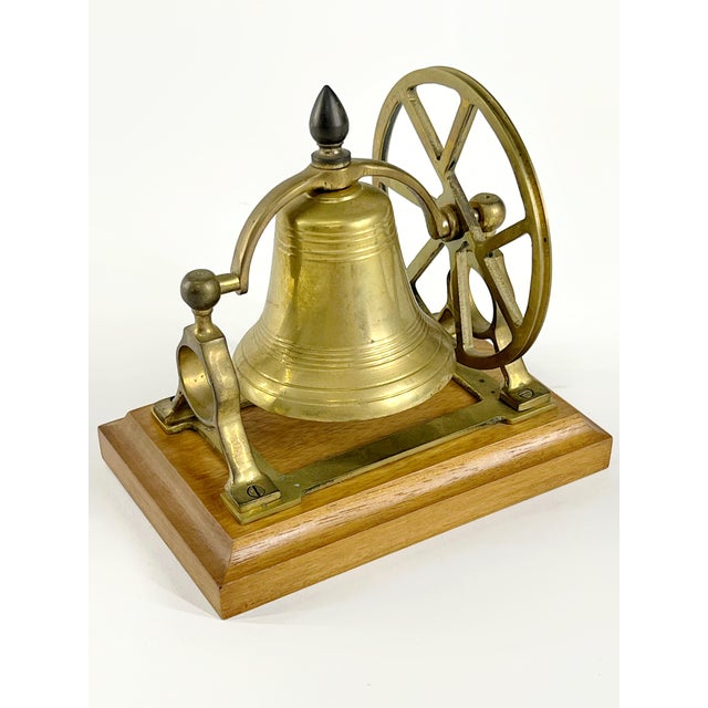 Vintage Solid Brass Desk Nautical Ships Bell For Sale In Atlanta - Image 6 of 9