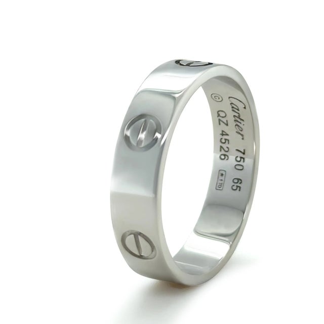 Contemporary Cartier 18ct White Gold Love Ring 7.36g, Size 11.25 For Sale - Image 3 of 5