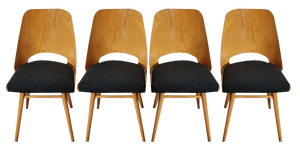 Dining Chairs by Radomir Hoffman for Ton, 1950s, Set of 4