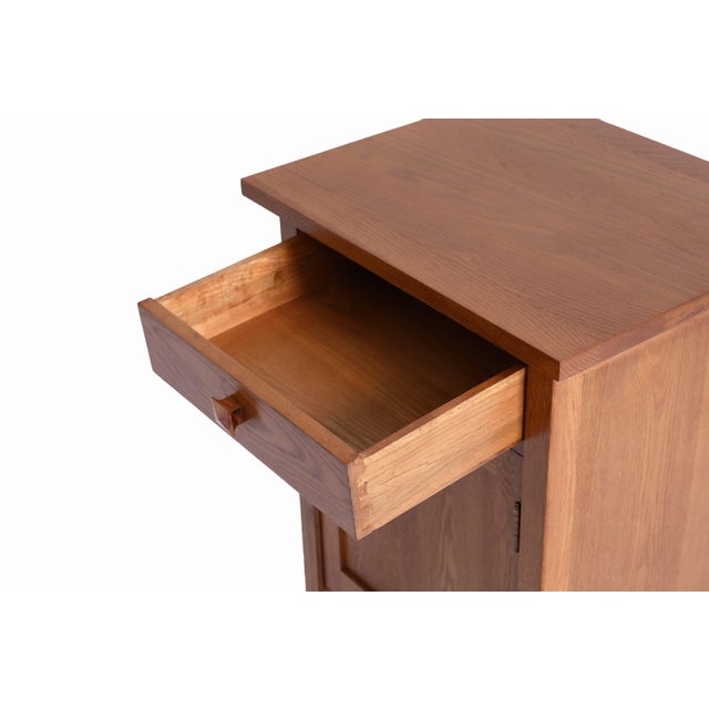 Brown Mission 1 Door 1 Drawer Nightstand - Michaels Cherry For Sale - Image 8 of 10