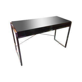 Black Lacquer Art Deco Style Desk For Sale