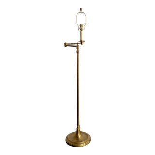 Vintage Regency Brass Articulated Floor Lamp For Sale