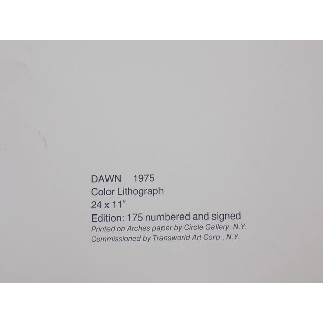 This vintage lithograph (offset) after the well listed U.S. artist Will Barnet (NY 1911-2012) depicts a woman gazing at...