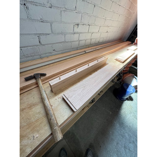 Handcrafted Solid Red Oak Architectural Storm Door For Sale - Image 9 of 12