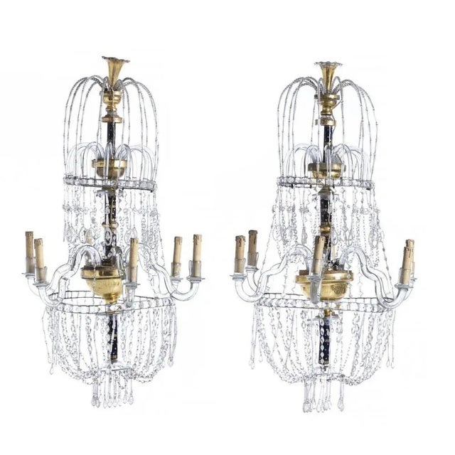 Portuguese Chandeliers, 18th Century, Set of 2 For Sale - Image 5 of 6
