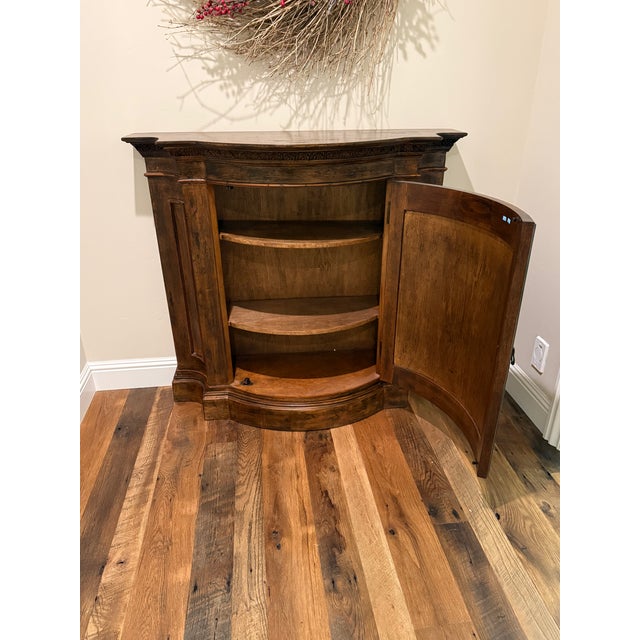 Habersham Plaza Collection 1 Door Painted Demilune Cabinet For Sale - Image 10 of 12