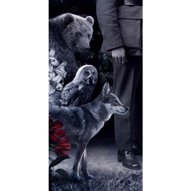 The Union by Marcin and Kate Owczarek | Digital Art featuring anthropomorphic animals in a wedding scene For Sale - Image 4 of 5