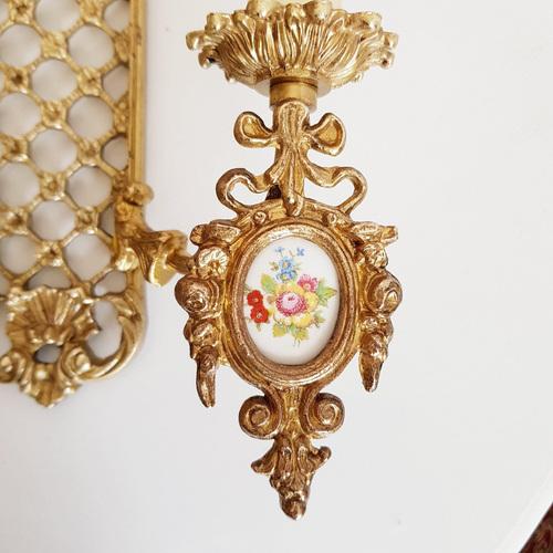 Rococo Vintage Rococo Wall Sconce For Sale - Image 3 of 11