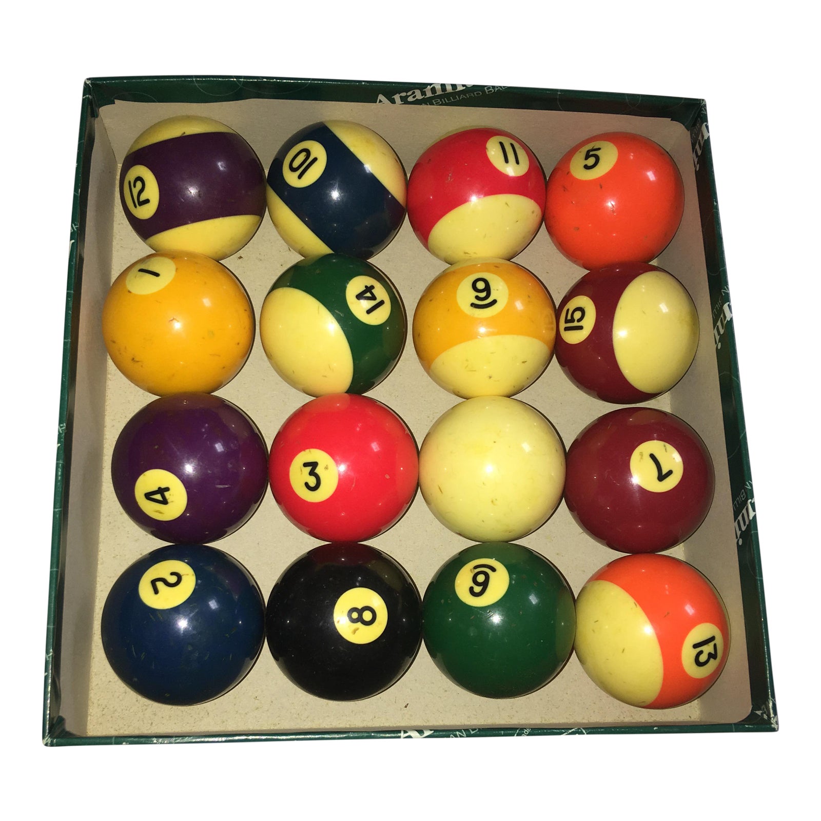 Vintage Bakelite Billiard Balls Box Set of 16 Chairish
