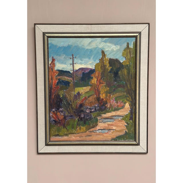 G. Grontzon, The Hillside Path, 1950s, Oil on Canvas, Framed For Sale - Image 4 of 18