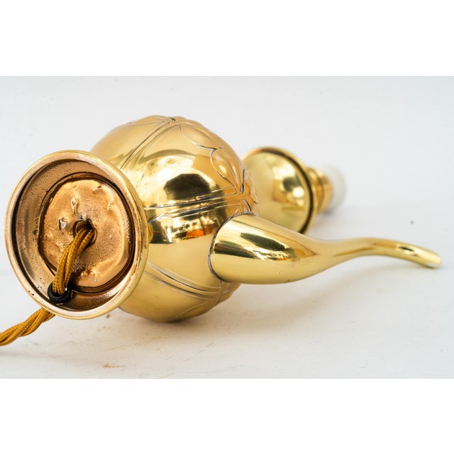 Art Deco Teacan Table Lamp with Fabric Shade, Vienna, Austria, 1920s For Sale - Image 16 of 17