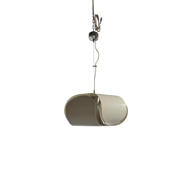 White S-464 Chandelier by B. Frey for Luci, 1970s For Sale - Image 8 of 8