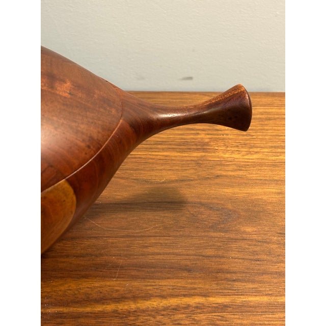 1960s Daniel Loomis Valenza Carved Wood Lidded Box For Sale - Image 11 of 12