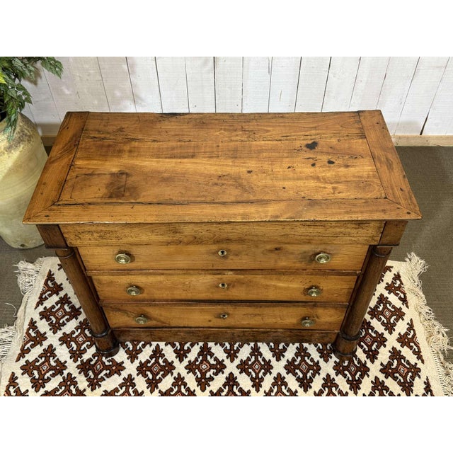 19th Century Empire Cherry Wood Chest of Drawers For Sale - Image 11 of 18