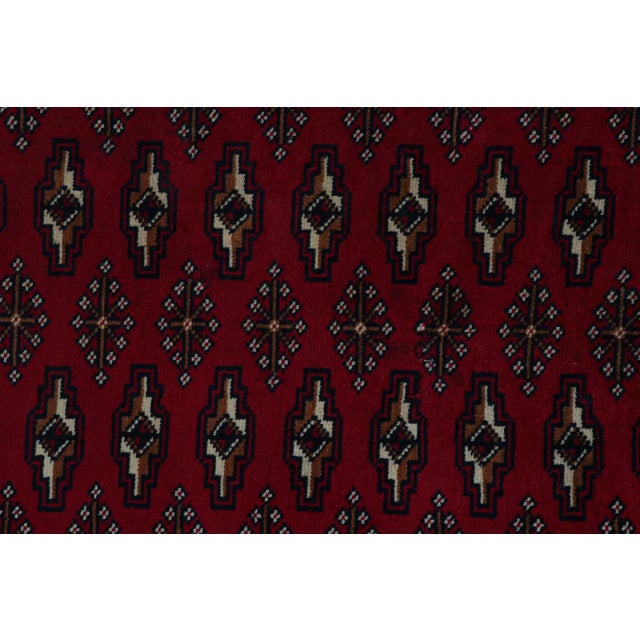 1970s Vintage Persian Rug in Red With Beige-Brown Geometric Patterns by Rug & Kilim For Sale - Image 5 of 7