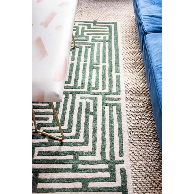 Not Yet Made - Made To Order Anatolia Hand-Tufted Maze Rug, Boxwood Green, 9x12 For Sale - Image 5 of 5