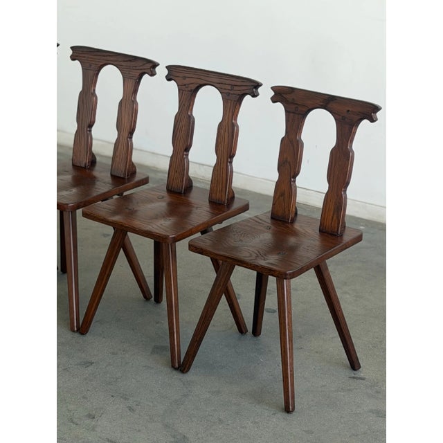Antique Carved Oak Revival Dining Chairs — Set of 6 For Sale - Image 12 of 18