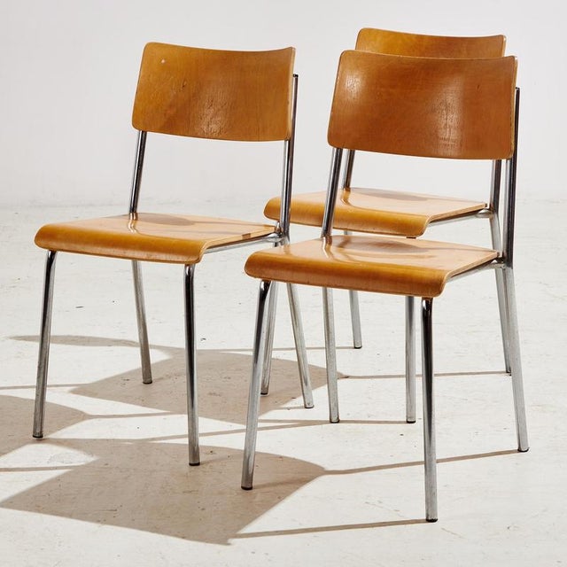 Wood Vintage Beech Chair by Horgen Glarus, 1960s For Sale - Image 7 of 18