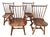 Mid 20th Century Set of 4 Rustic Solid Wood Windsor Style Dining Chairs by Hunt Furniture For Sale