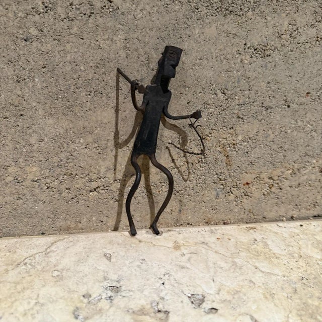 1920s Hand-Forged Iron Warrior Toy Sculpture African Dogon For Sale In San Diego - Image 6 of 10