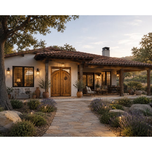 Mexican Handcrafted Solid Wood Rustic Exterior Double Door – Custom Mexican Design Made to Order For Sale - Image 3 of 15