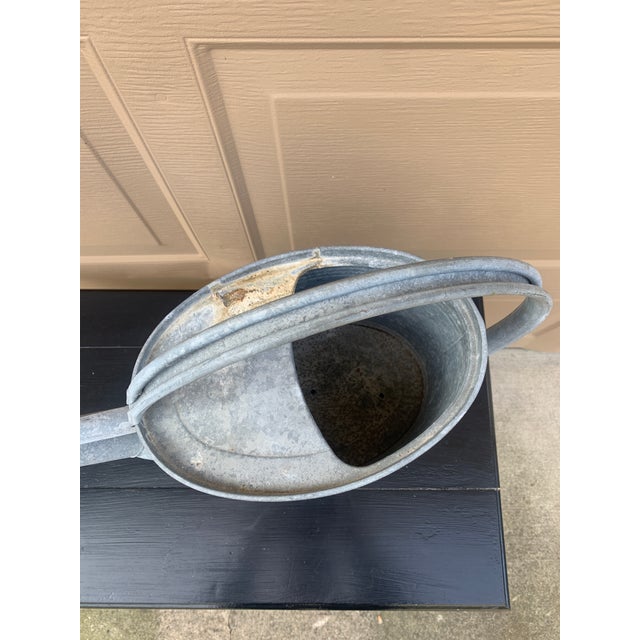 Vintage Galvanized Steel and Copper Garden Watering Can, Circa 1940s For Sale - Image 4 of 9