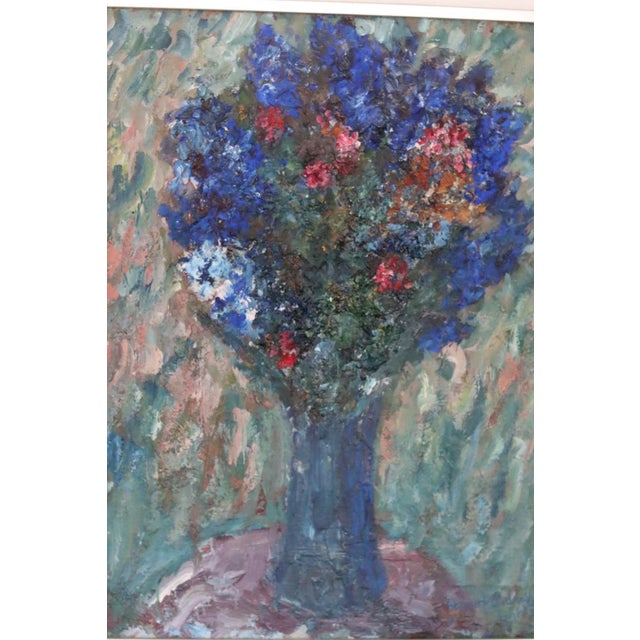 Lennart Andersson, Blue Vase, 1968, Oil on Canvas, Framed For Sale - Image 15 of 18