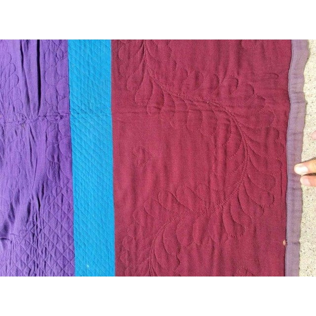 Late 19th Century 19th C Rare Center Square Amish Lancaster, Pennsylvania Quilt For Sale - Image 5 of 9