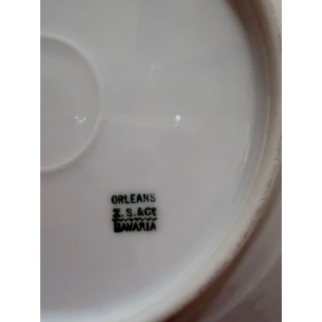 Early 20th Century Early 20th Century z.s. & Co. Bavaria 'Orleans' Pattern Porcelain Plate Set With Dinner and Bread Plates For Sale - Image 5 of 8