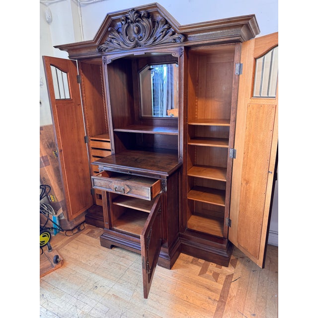 French Henry II Style Oak Hunt Cabinet, 19th Century For Sale - Image 11 of 12