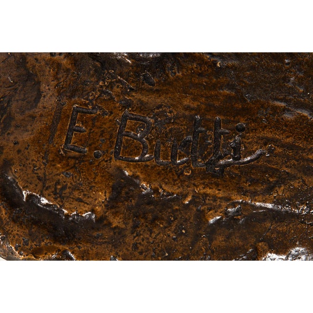 Rare Italian Modernist Bronze Sculpture of General Sirtori by Enrico Butti For Sale - Image 16 of 16