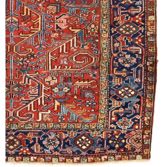 Persian 1930s Vintage Persian Heriz Rug For Sale - Image 3 of 5