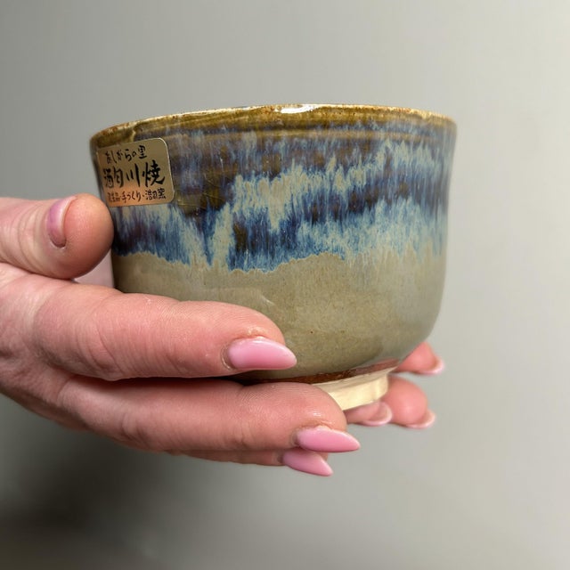 Blue Vintage Ceramic Tea Bowl, Ashigara, Japan, 1970s For Sale - Image 8 of 13