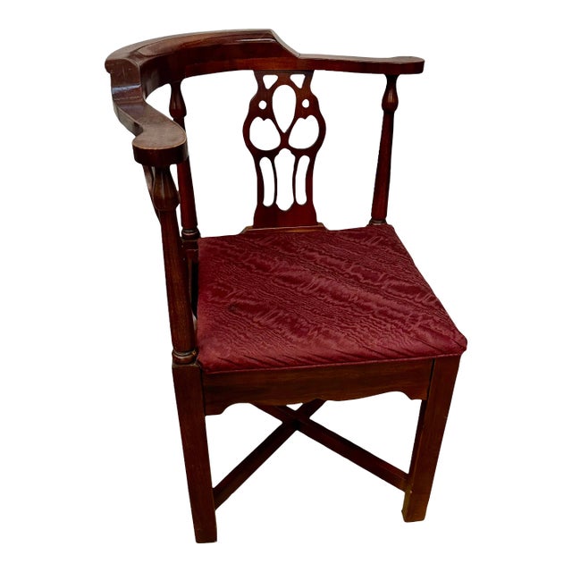 Hickory Chair Georgian Mahogany Corner Chair For Sale