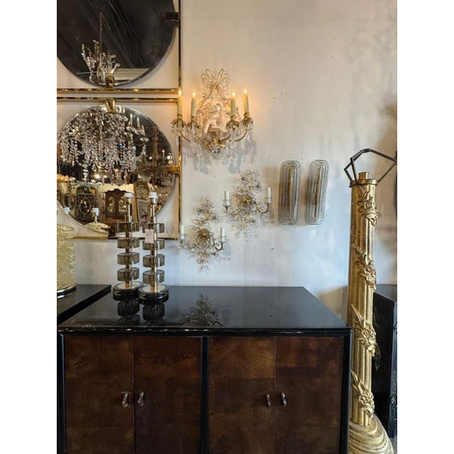 Brass Pair of Vintage Italian Bagues Manner Sconces For Sale - Image 8 of 8