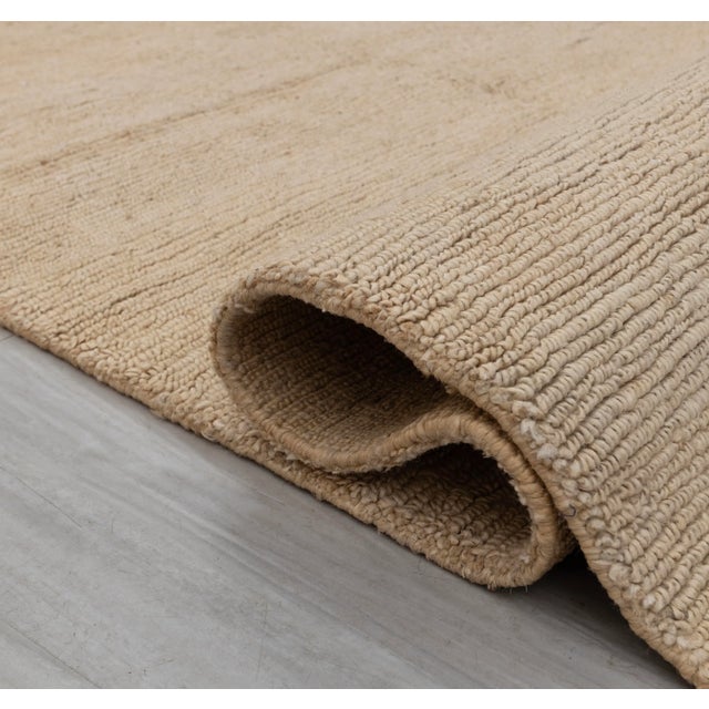 Not Yet Made - Made To Order High Quality Hand Knotted Natural Jute Loop Pattern Solid Rug 12x15Ft. For Sale - Image 5 of 12