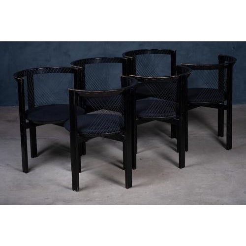 1980s String Chair by Niels Jørgen Haugesen for Tranekær Furniture, Denmark, 1980s, Set of 6 For Sale - Image 5 of 16
