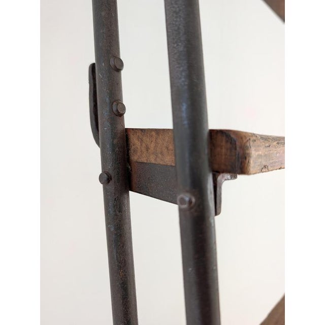 Library Ladder with Wooden Steps For Sale - Image 10 of 16