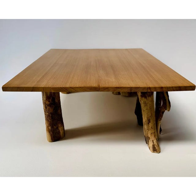 Wood Vintage Driftwood & Cedar Low Tea Table For Sale - Image 7 of 12
