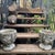 A Pair of Carden Planters With Vintage Greek Key and Grapevine Motif on Pedestal Foot For Sale - Image 11 of 12