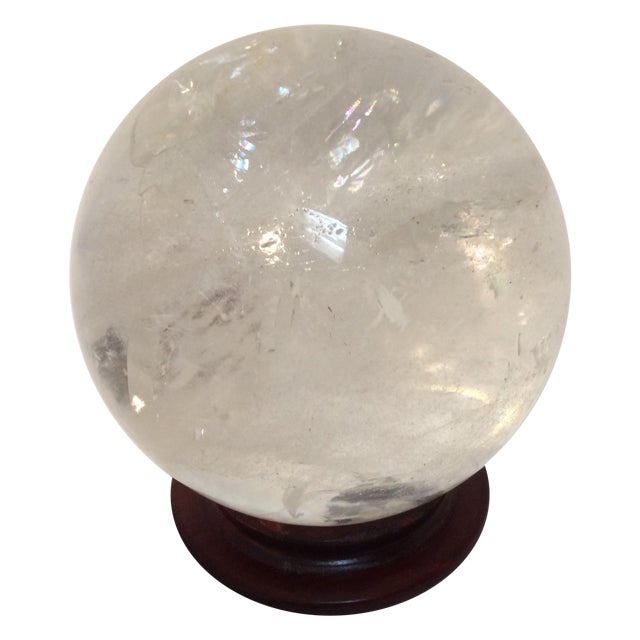 Large Quartz Crystal Ball Chairish