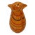 Mid 20th Century Murano Style Cased Art Glass Tiger Stripe Fenicio Vase - 10.5" Tall For Sale