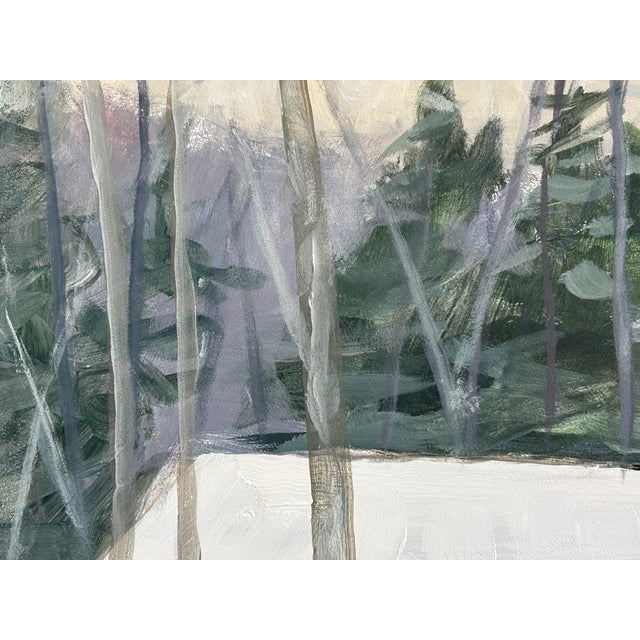 Stephen Remick Contemporary Framed Winter Landscape Painting, Greenery, by Stephen Remick For Sale - Image 4 of 9
